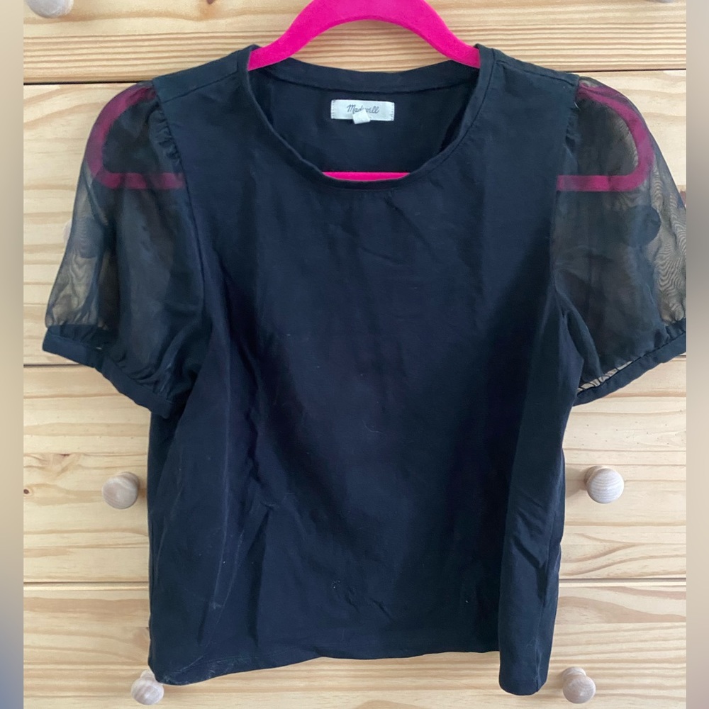 Madewell - NWOT mesh short sleeve top - S